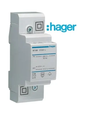Nejprodávanější Zvonkový transformátorek 230V/8V- 0,5A 12V- 0,33A (AC) HAGER