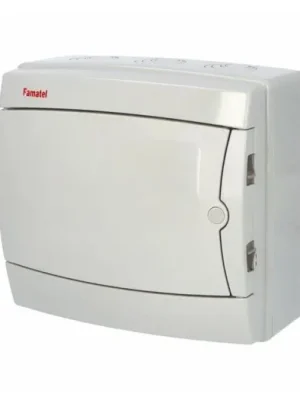 Venkovní rozvaděč na zeď FAMATEL Acqua 3908-TB IP65 8 modulů plné dveře 3908 Rychlé Dodání