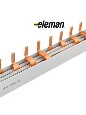 Cenově Výhodný Lišta propojovací 4-pólová S-4L-1000/16 kolík 16mm2, 56 modulů, 80A, 1m ELEMAN