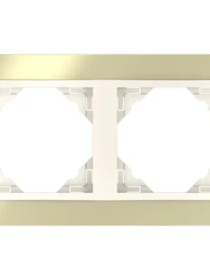 Akční Cena Dvojnásobný rámeček METALLO 90920 TOP - zlato/ perleťová (kov) LOGUS90