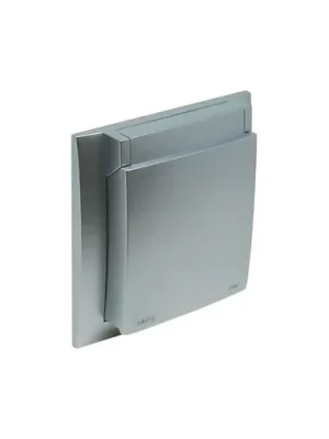 Kryt zásuvky IP44 s rámečkem 90961 TAL - hliník Must-Have
