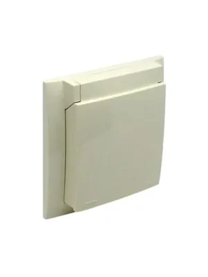 Ověřený Kryt zásuvky IP44 s rámečkem 90961 TMF - slonová kost