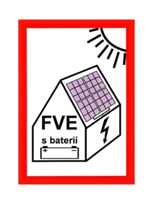 Samolepka označení FVE s baterií 75x105mm Nejprodávanější