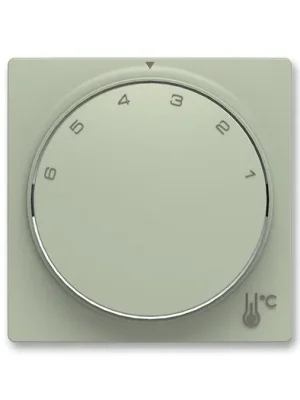ABB Zoni 3292T-A00300 243 Kryt termostatu prostorového s otočným ovládáním, upevňovací matice, olivová Výprodej