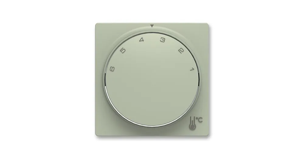 ABB Zoni 3292T-A00300 243 Kryt termostatu prostorového s otočným ovládáním, upevňovací matice, olivová Výprodej