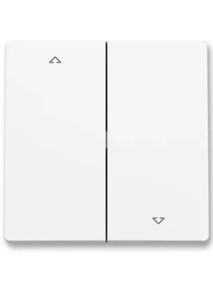 ABB Zoni 3559T-A00662 240 Kryt spínače žaluziového dělený, potisk, matná bílá Nová Kolekce