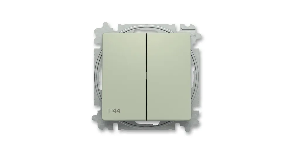 ABB Zoni 3559T-A52940 243 Přepínač střídavý dvojitý ř.6+6 s krytem IP44, olivová Objednat Nyní