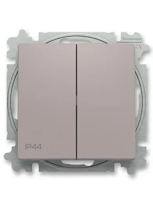 ABB Zoni 3559T-A52940 244 Přepínač střídavý dvojitý ř.6+6 s krytem IP44, greige Dokud Zásoby Vydrží