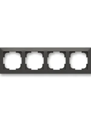 ABB Zoni 3901T-A00040 137 Rámeček čtyřnásobný, vodorovná i svislá montáž, matná černá/bílá Koupit Online