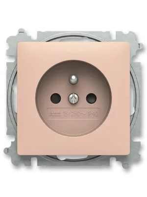 ABB Zoni 6619T-A06657 242 Zásuvka jednonásobná, clonky, IP40, pudrová Značkový