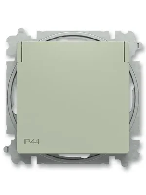 ABB Zoni 6619T-A06995 243 Zásuvka jednonásobná, clonky, víčko, IP44, olivová Expresní Doručení
