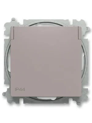 ABB Zoni 6619T-A06995 244 Zásuvka jednonásobná, clonky, víčko, IP44, greige Expresní Doručení