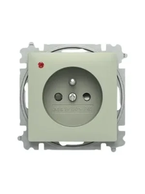 ABB Zoni 6699T-A06657 243 Zásuvka jednonásobná, clonky, ochrana před přepětím, olivová Hit Sezóny