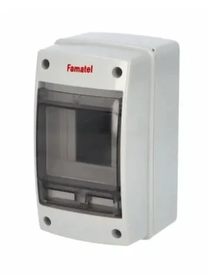 Značkový Venkovní rozvaděč na zeď FAMATEL Acqua 3902-TTB IP65 2/4 moduly průhledné dveře 39021