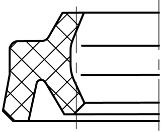 Autentický Stírací kroužek AD48 10x16,6x3,8/4,8 AU95 DIN Rubena